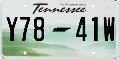 TN license plate Y7841W