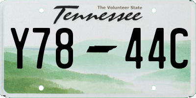 TN license plate Y7844C