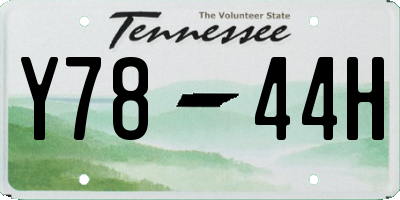 TN license plate Y7844H