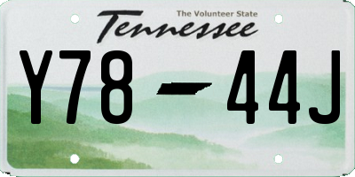 TN license plate Y7844J