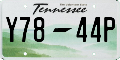 TN license plate Y7844P
