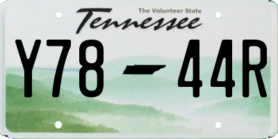 TN license plate Y7844R