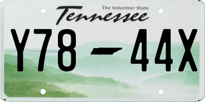 TN license plate Y7844X