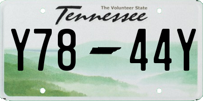 TN license plate Y7844Y