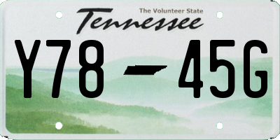 TN license plate Y7845G