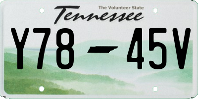 TN license plate Y7845V