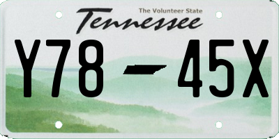TN license plate Y7845X