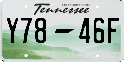TN license plate Y7846F
