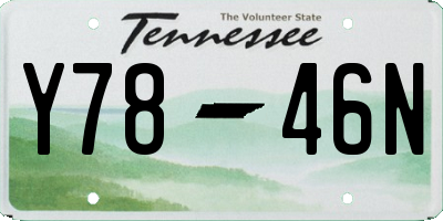 TN license plate Y7846N