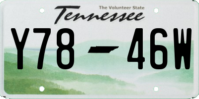 TN license plate Y7846W