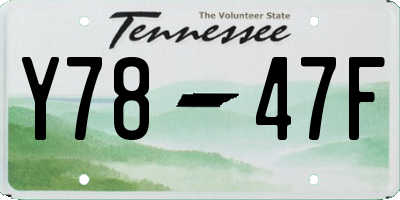 TN license plate Y7847F