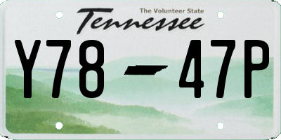 TN license plate Y7847P