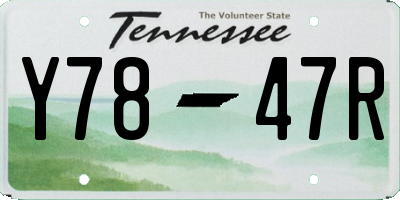 TN license plate Y7847R