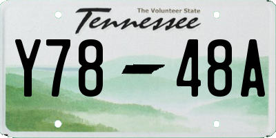 TN license plate Y7848A