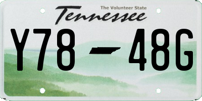 TN license plate Y7848G