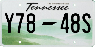 TN license plate Y7848S