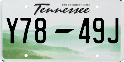 TN license plate Y7849J