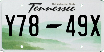 TN license plate Y7849X