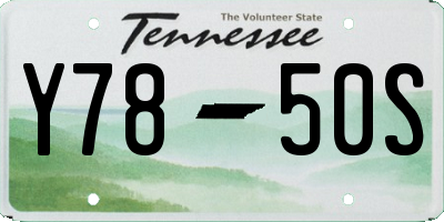 TN license plate Y7850S