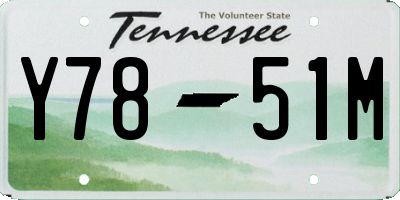TN license plate Y7851M