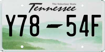 TN license plate Y7854F