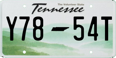 TN license plate Y7854T