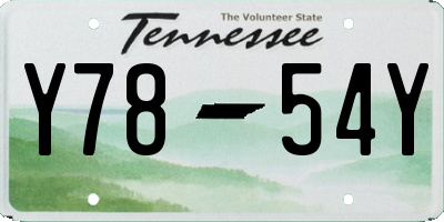 TN license plate Y7854Y