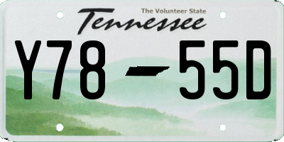 TN license plate Y7855D