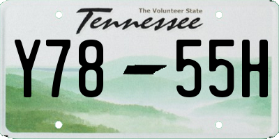 TN license plate Y7855H