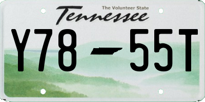 TN license plate Y7855T
