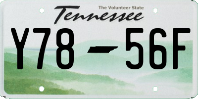 TN license plate Y7856F