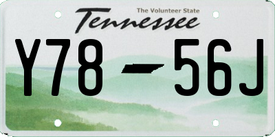TN license plate Y7856J