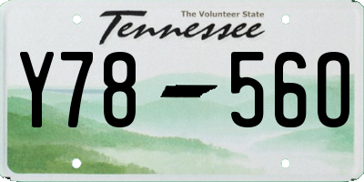 TN license plate Y7856O