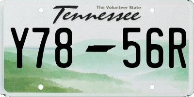TN license plate Y7856R