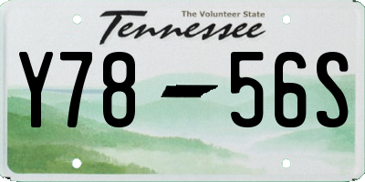 TN license plate Y7856S