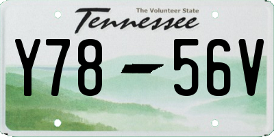 TN license plate Y7856V