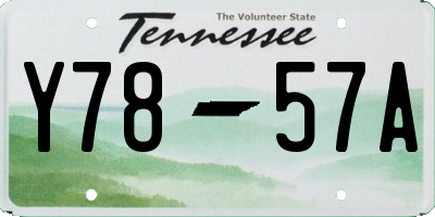 TN license plate Y7857A