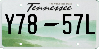 TN license plate Y7857L