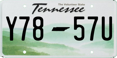 TN license plate Y7857U