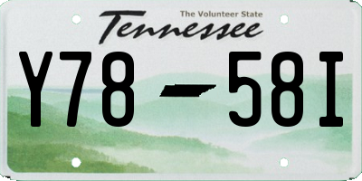 TN license plate Y7858I