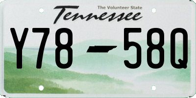 TN license plate Y7858Q