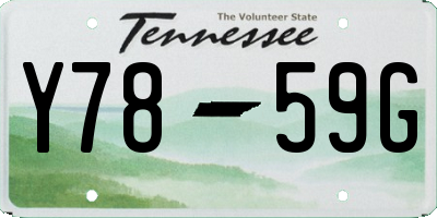 TN license plate Y7859G