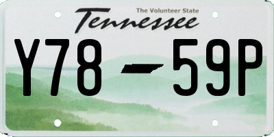 TN license plate Y7859P