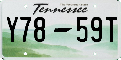 TN license plate Y7859T