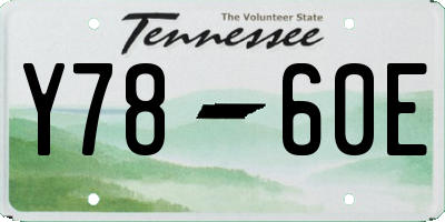 TN license plate Y7860E
