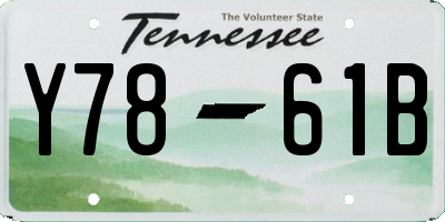 TN license plate Y7861B