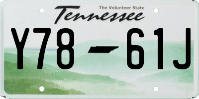 TN license plate Y7861J