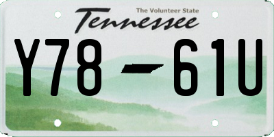 TN license plate Y7861U