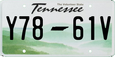TN license plate Y7861V