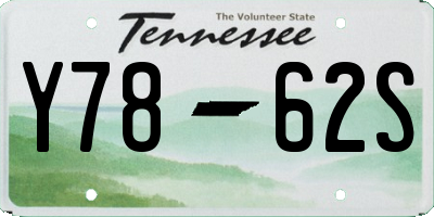 TN license plate Y7862S